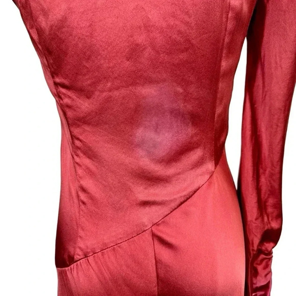 Alejandra Alonso Rojas Dip-Dye Silk One-Shoulder Asymmetrical Gown with/ Train - Picture 14 of 16